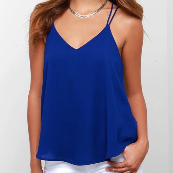royal blue spaghetti strap top